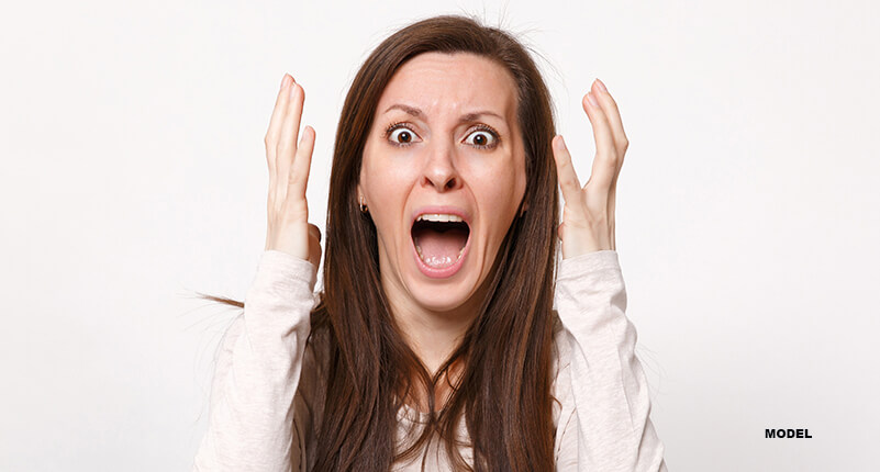 Upset woman