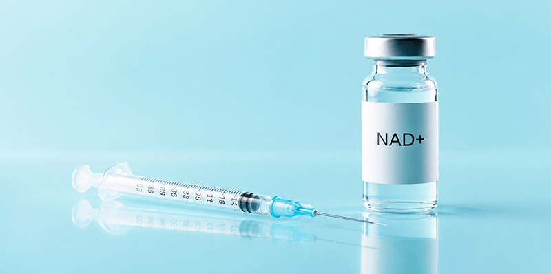 image of NAD+ vial and syringe