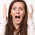woman model with angry expression
